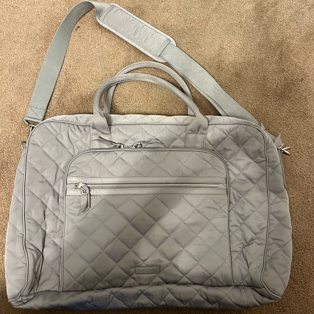 Gray Quilted Women's Bag